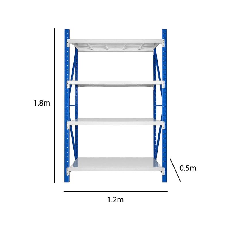 garage shelving size