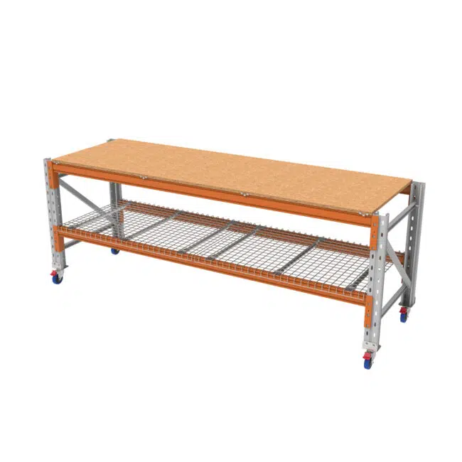 pallet racking work bench with wheels