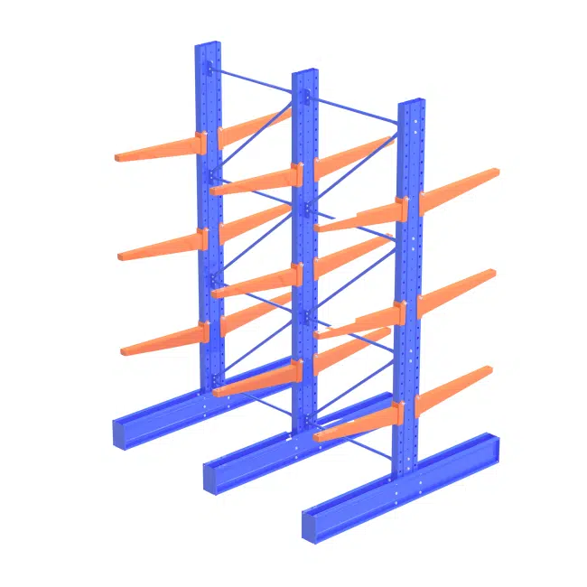 Heavy Duty Cantilever Racking | 4290mm Height 2 Bay Double Side | Indoor Bulky Warehouse Storage 1 By Super Rack
