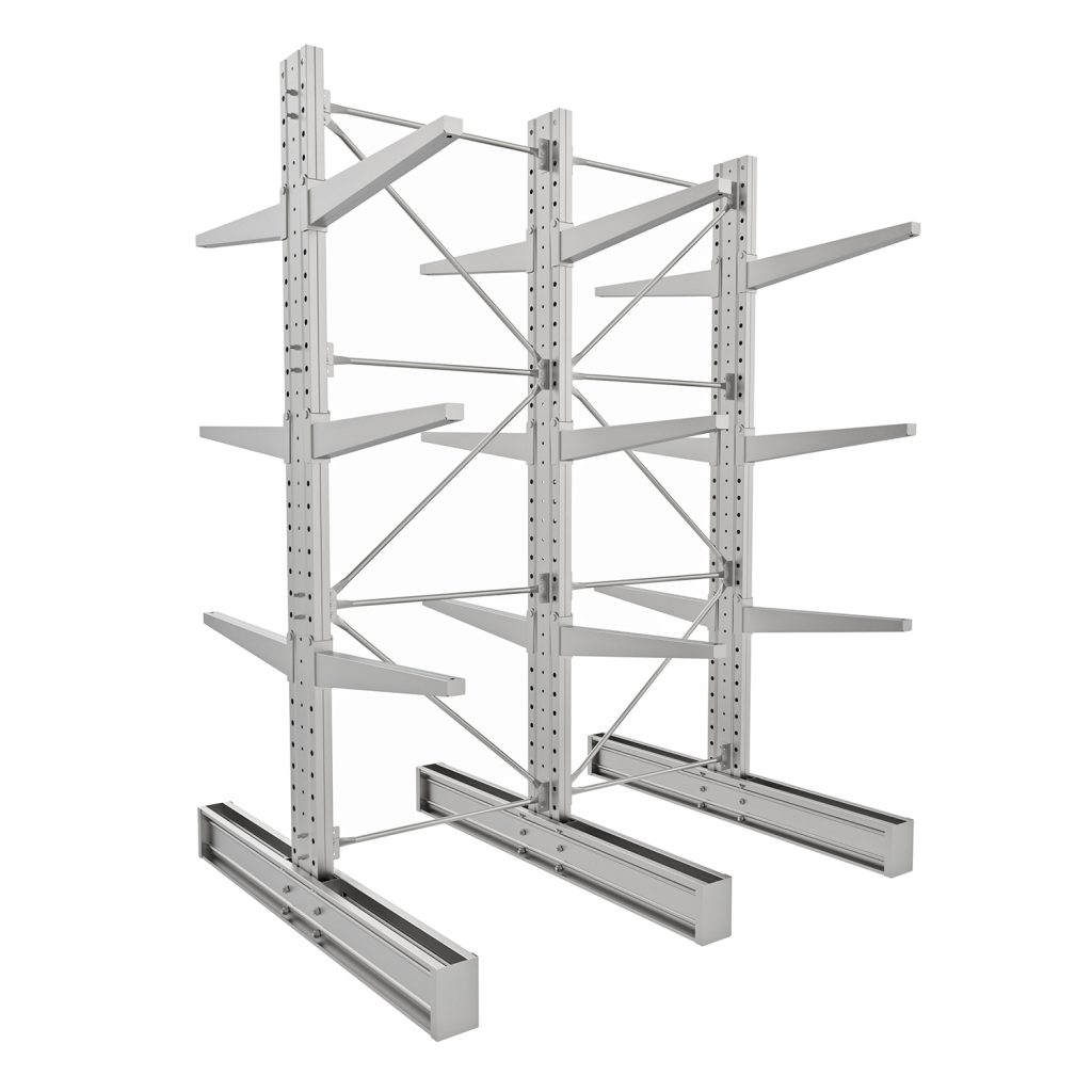 Galvanised Outside Racking Galvanised Cantilever Racking | 4290mm H 2 Bays Double Side | Outdoor ...