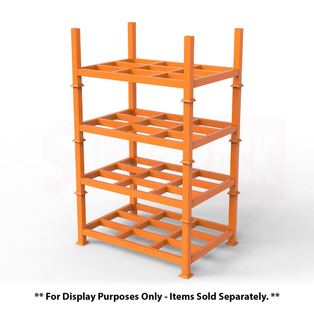 Stack Up Cage | Orange Stillage Warehouse Storage Pallet Cage | Super Rack