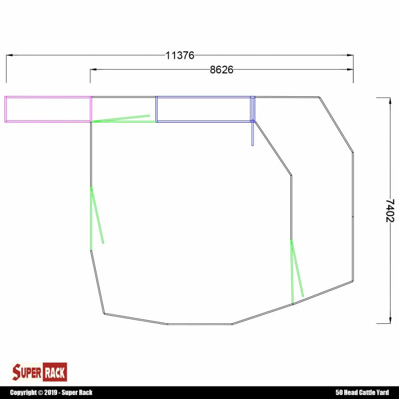50 Head Cattle yard system plan design