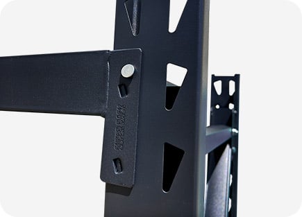 2m (H) x 2m (W) x 0.6m (D) 1200kg Black 4-Tier Adjustable Garage Shelving Unit 17 BS2060 Garage Shelving Beam Logo