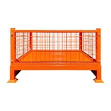 Orange Pallet Stack Up Cage 1m x 1m cover