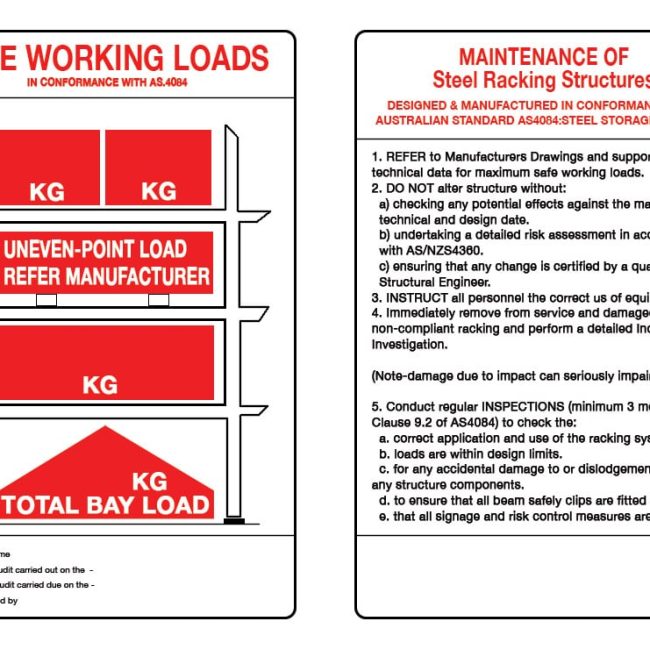 Pallet Racking Sign