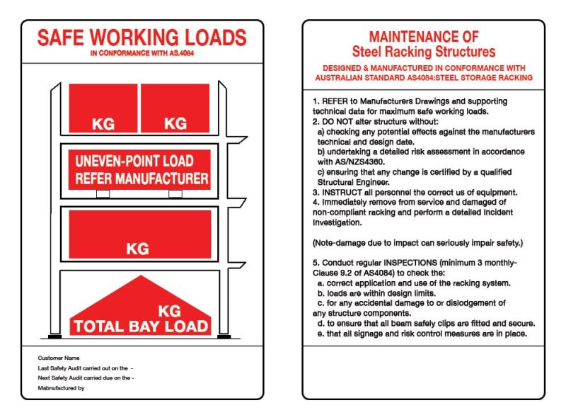 Pallet Racking Sign