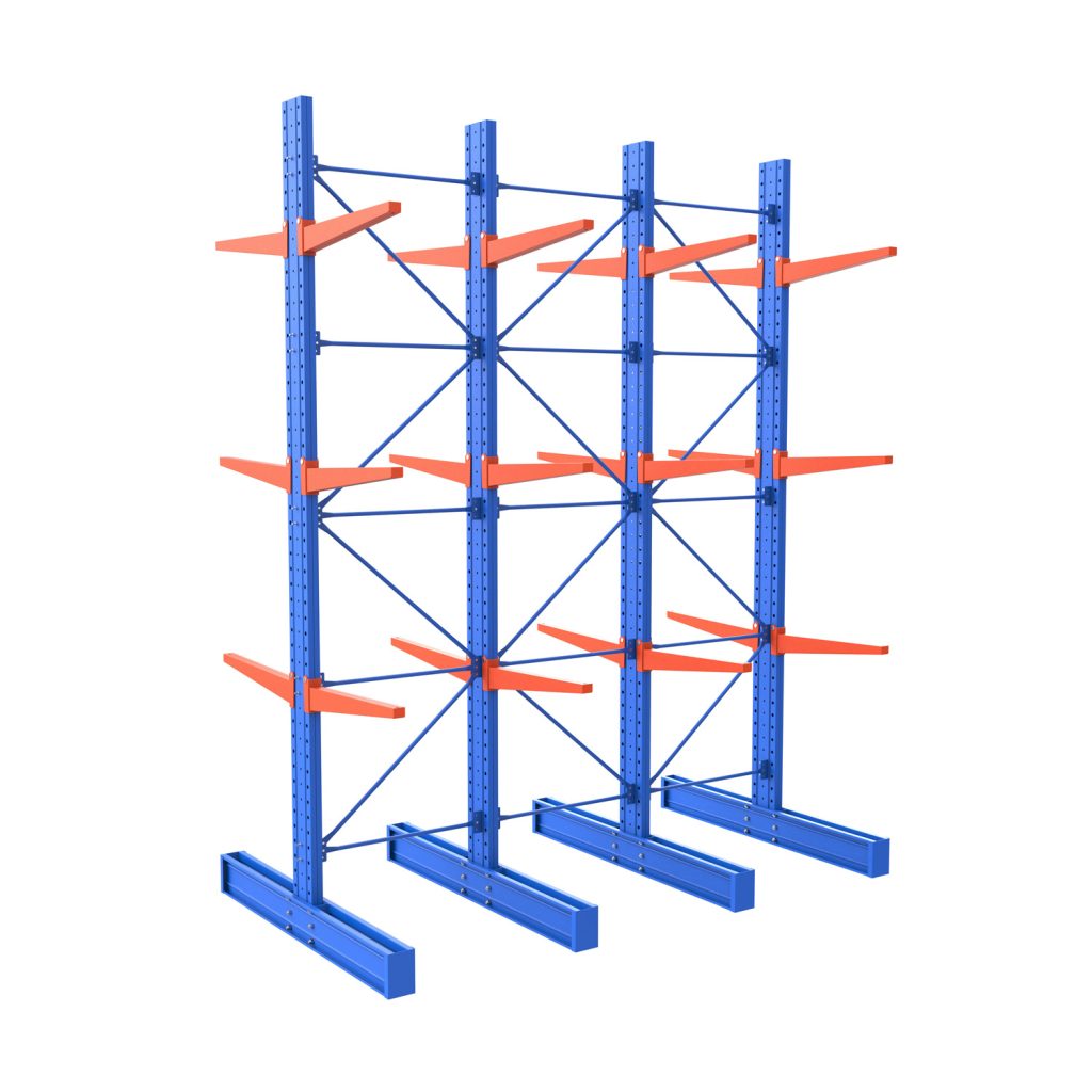Side Racking Storage Heavy Duty Cantilever Racking | 5940mm Height 3 Bay Double Side ...
