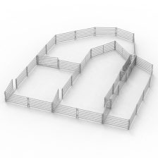 Empty sheep yard with fencing layout 260 Head