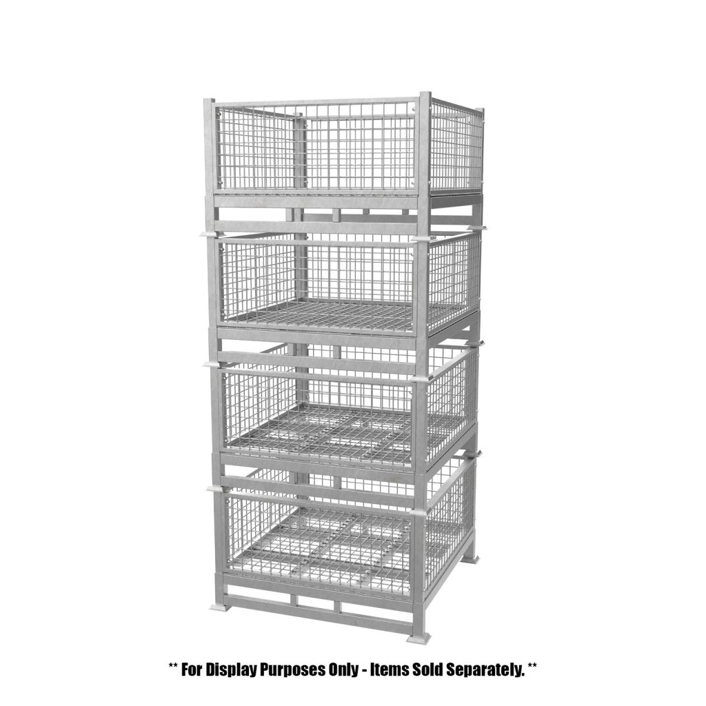Stack Rack Cages HDG Stack Up Pallet Cage 1m X 1m X 0.6m | Super Rack