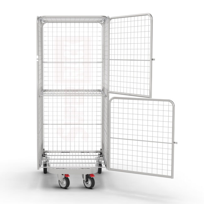 roll cage trolley with door