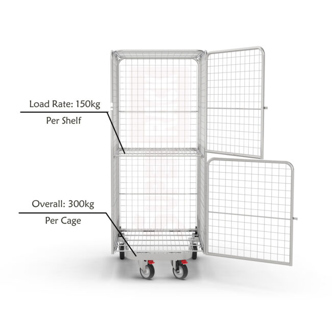 roll cage trolley with door