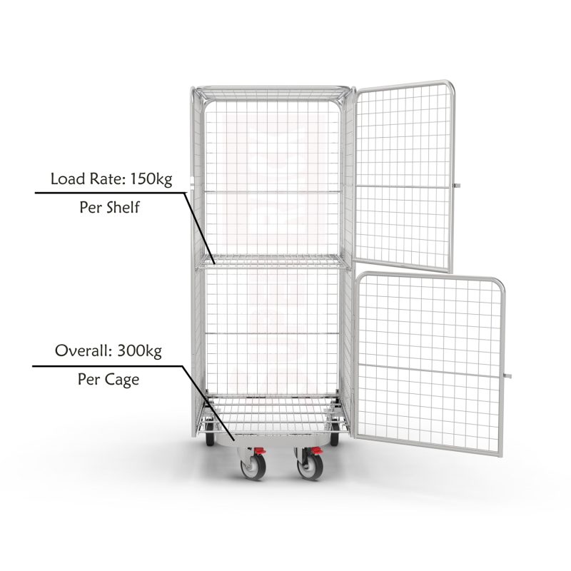 roll cage trolley with door