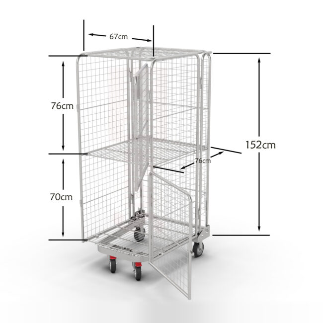 roll cage trolley with door