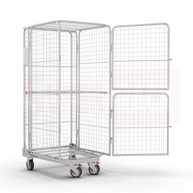 roll cage trolley with door