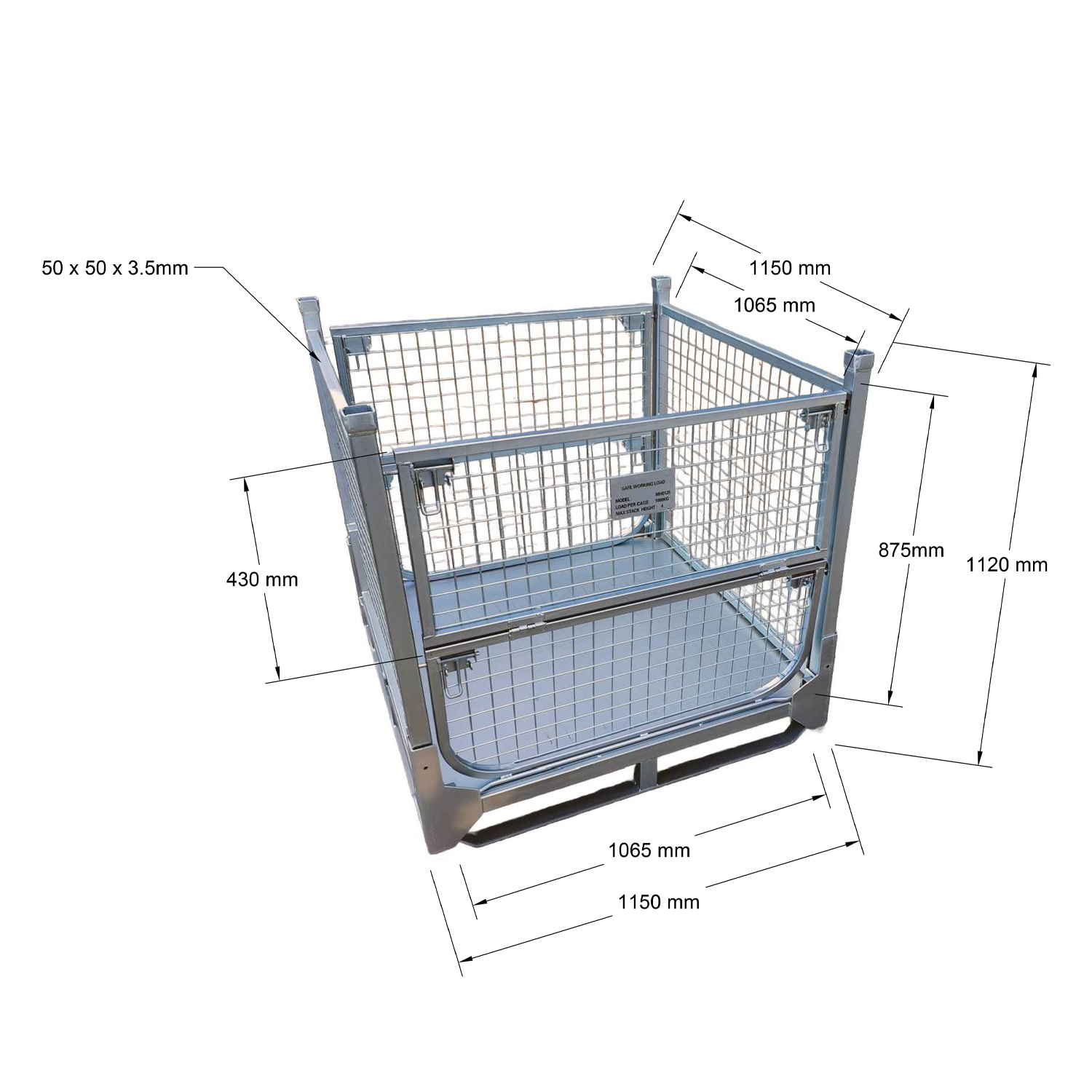 Stillage Mesh Stack Up Rack Cage | Super Rack