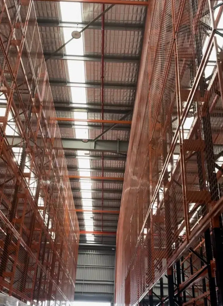 pallet racking with back mesh